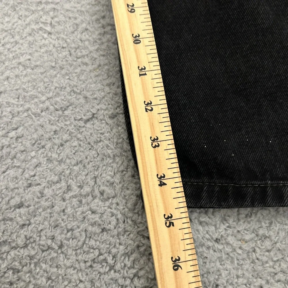 Levis Jeans Men 36x36 Black Denim 505 Regular Straight American Work Wear Cotton